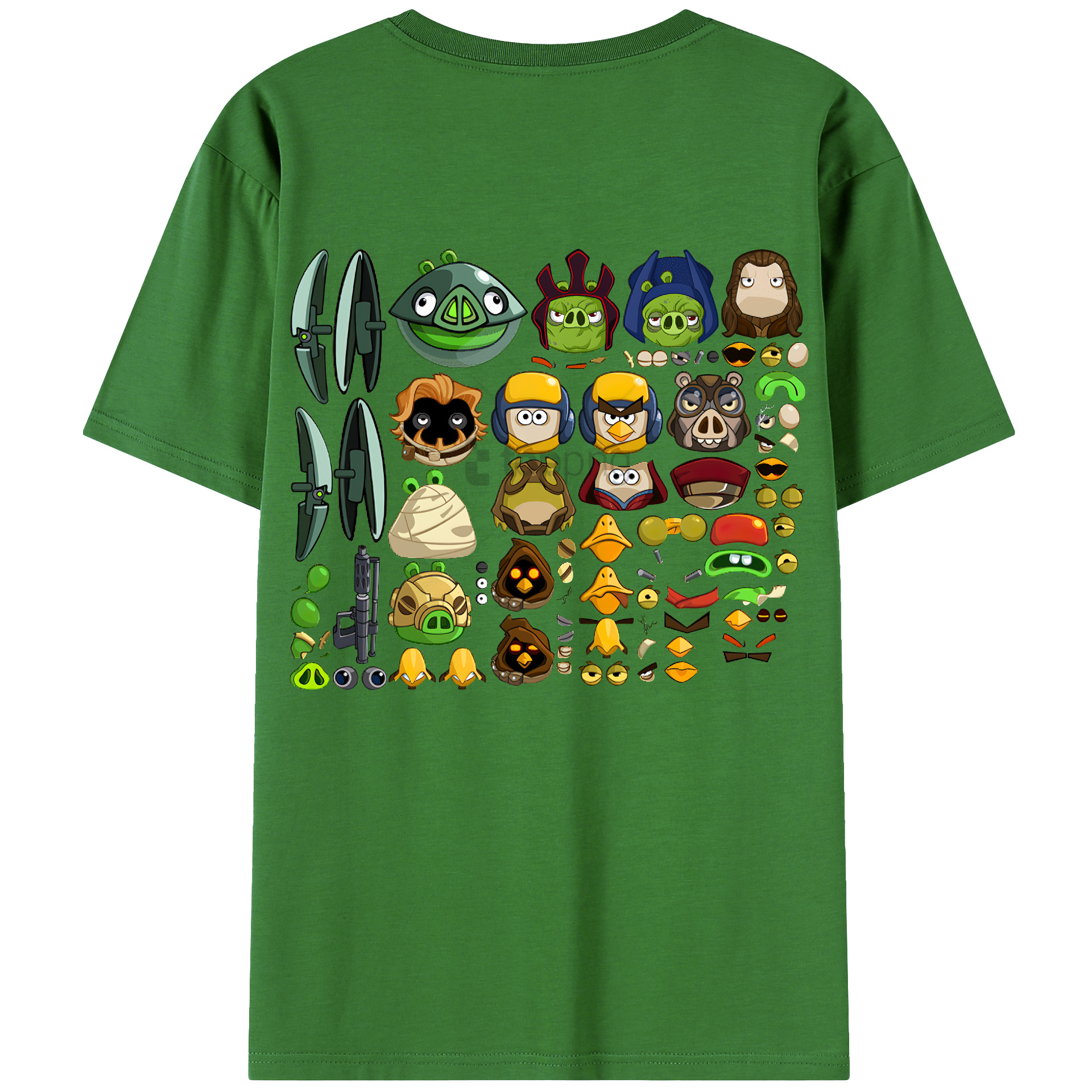 （画像用） Angry Birds アングリーバード レディース半袖Tシャツ(バックプリント)